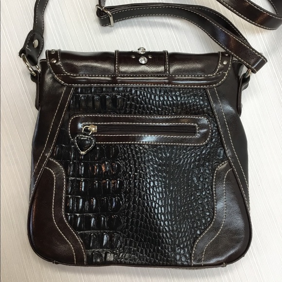 Looks New Black & Brown Bag with Bling - Picture 4 of 5